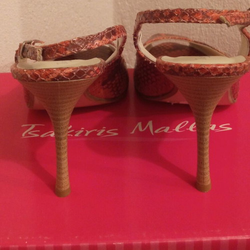 Peep Toe Tsakiris Mallas leather shoes size 39, heel height 10 cm, new, pink