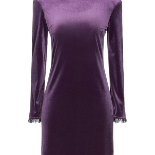 Vicolo short velvet dress size Medium with glitter and lace details