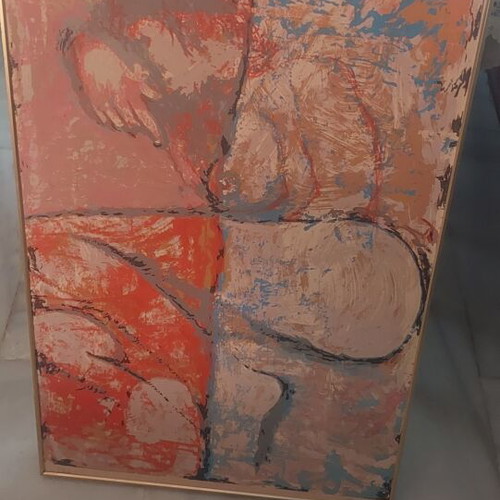 N. Kessanlis Silk Screen Print Erotic Theme