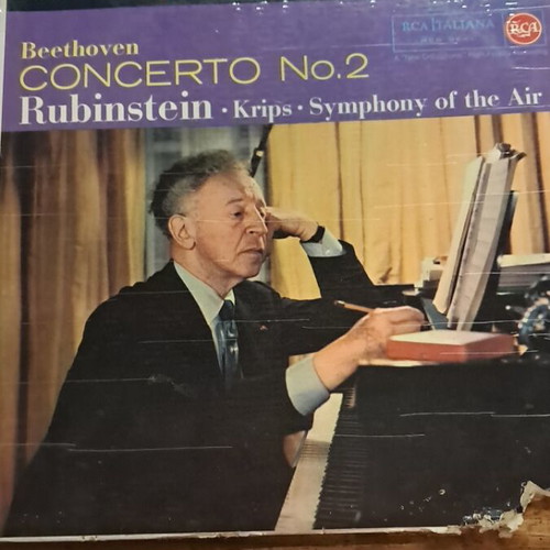 Beethoven Concerto No. 2 vinyl record used, cover torn