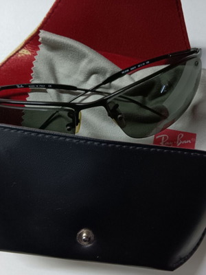 Ray Ban ανδρικά γυαλιά ηλίου μεταχειρισμένα με θήκη, μαύρα