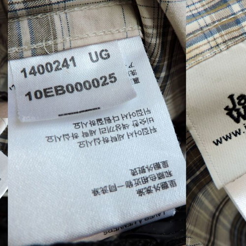 Jack Wolfskin men's beige check shirt, XL, short sleeve