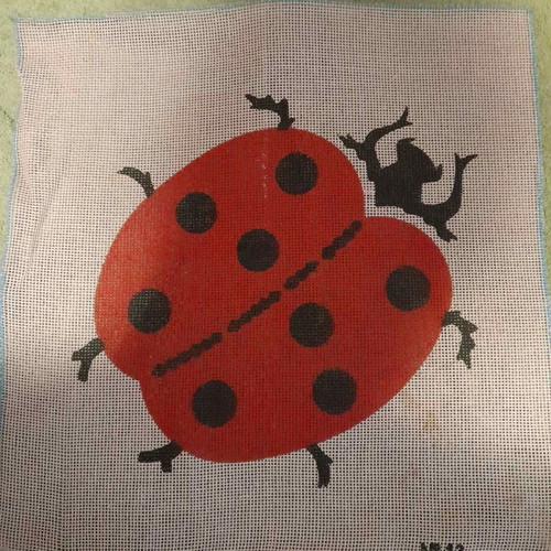 Canvas for embroidery ladybug