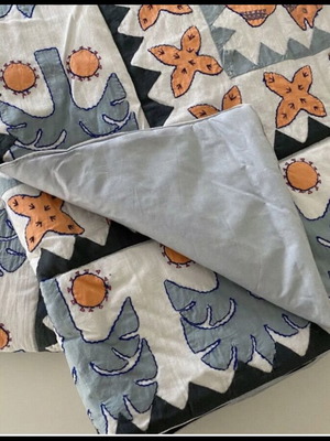Χειροποίητο ριχτάρι Ethnic Patchwork 100% βαμβάκι 150x230cm