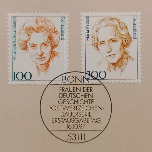 German stamps 1997 with Bonn first day cover