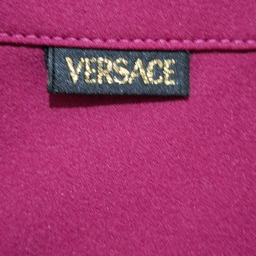 Y2K Versace Stretch Pants Straight Leg Dark Fuchia Size 32/46 New