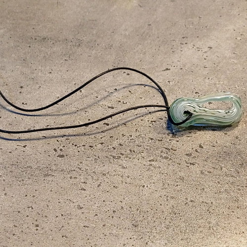 Glass pendant like new, green