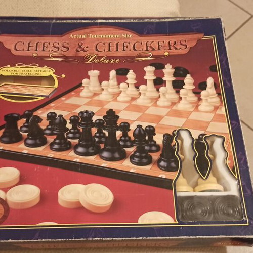 Shess & Checkers Deluxe used, large size chessboard 36x36 cm