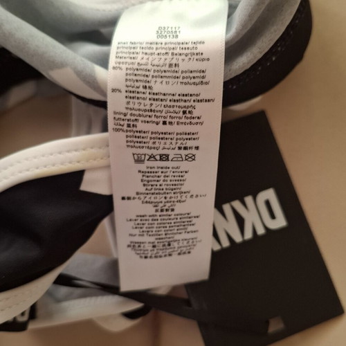 DKNY swimsuit top new with tag, size S-M, black and white