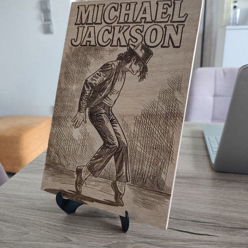 Michael Jackson wooden handmade image new