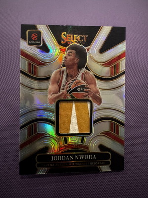 Jordan Nwora 2025-26 Panini Select Euroleague Patch, perfect condition