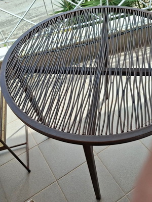 Wave side table handmade like new, bronze 60cm