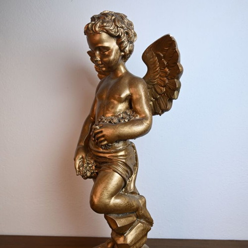 Unique statue in gold color 55 cm used