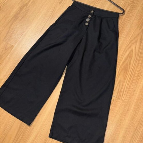 Terranova wide black pants calf-length new