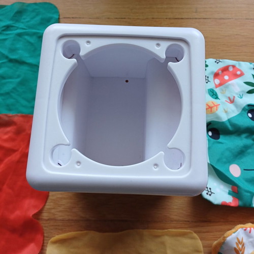 Activity box with scarves like new for babies from 3 months