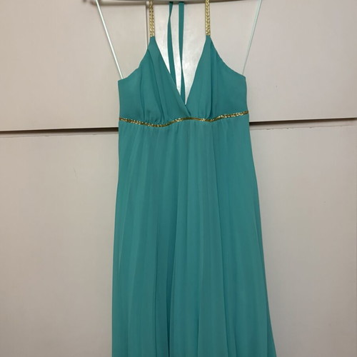 Airy Ancient Greek Style Dress with Gold Details, new, size S