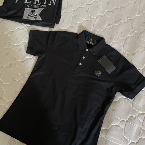 Philipp Plein Polo Black with Strass Logo used like new