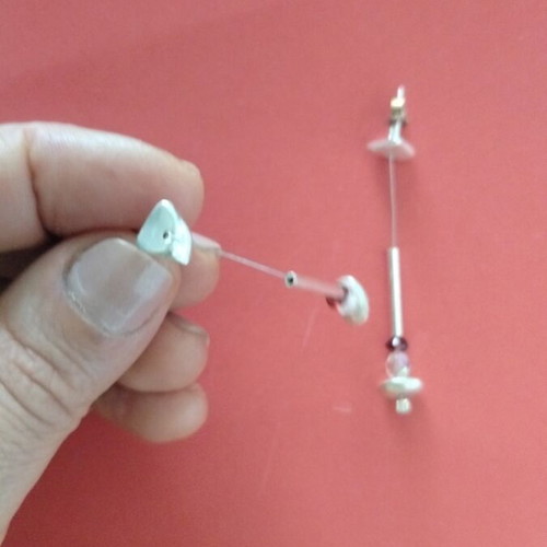 Y2K Silver Long Earrings with Crystals like new