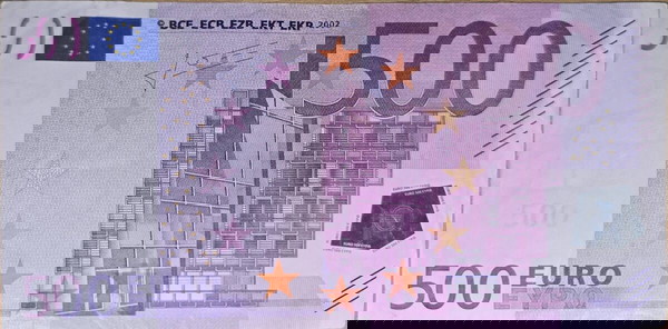 Συλλεκτικό χαρτονόμισμα των 500 ευρώ,