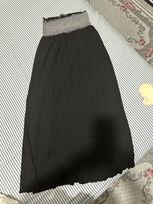 Maxi dress Zara strapless, like new, black and white