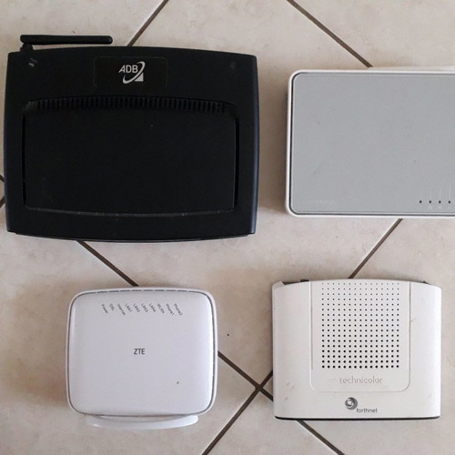 Router used, pack of 4, Thomson, ZTE, Technicolor, Forthnet, ADB