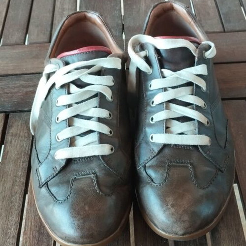 Clarks men's leather sneakers used, size EU 46, brown