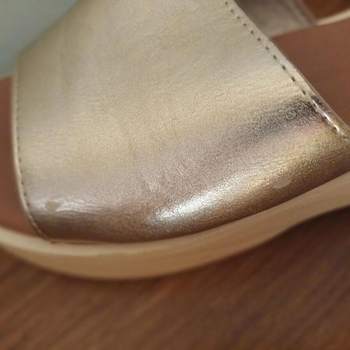 Alta Moda women's bronze summer platform sandals, size 40