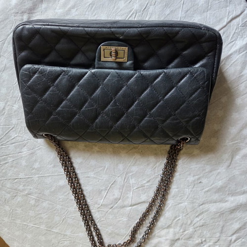 Chanel Reissue i flap μαύρη τσάντα ώμου μεταχειρισμένη