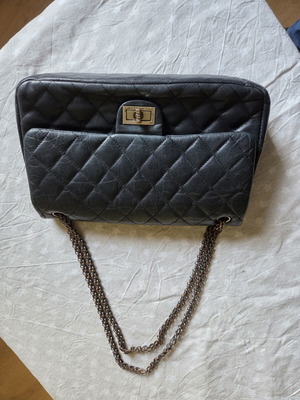 Chanel Reissue i flap μαύρη τσάντα ώμου μεταχειρισμένη