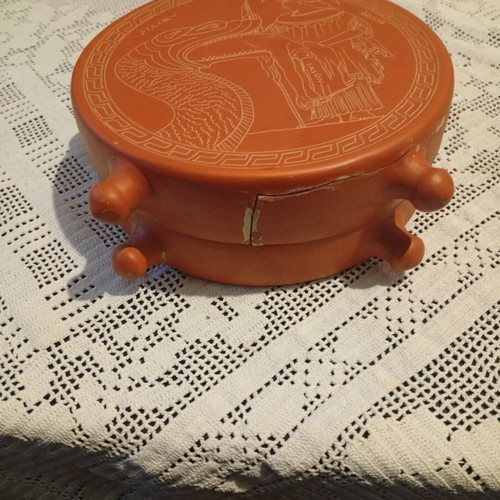 Decorative terracotta vessel vase refurbished