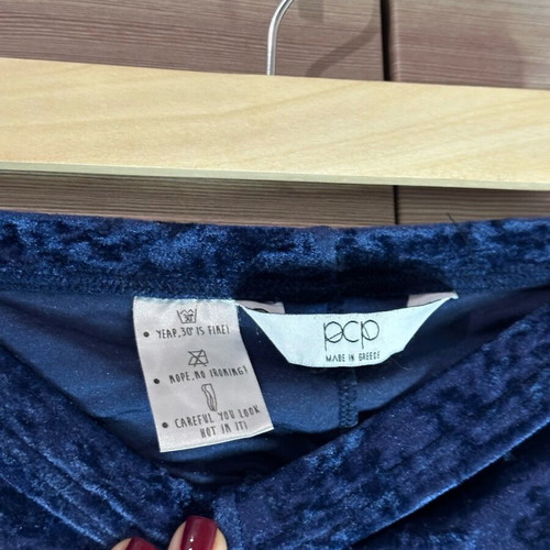 PCP Clothing velvet leggings used, blue, one size