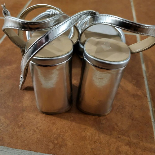 Silver sandals size 39 like new