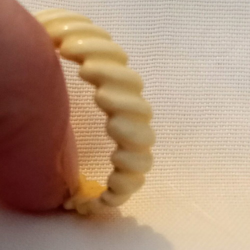Vintage handmade ring made of shell like new