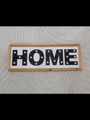 Wooden Home decorative sign with LED lights like new