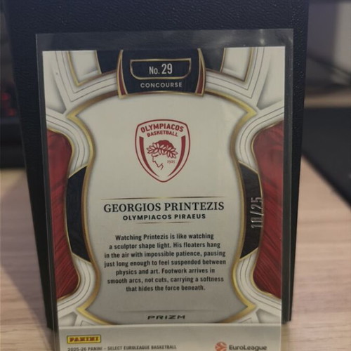 Georgios Printezis Basketball Card new, authentic