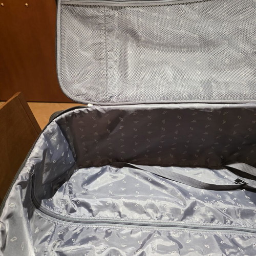 Carpisa 28" Travel Suitcase used, black semi-rigid fabric