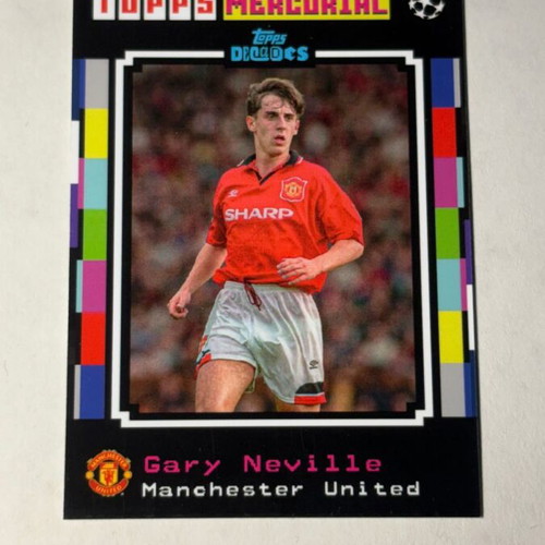 Gary Neville 2023-24 Topps Decades UCC 1990s Mercurial card like new