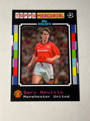 Gary Neville 2023-24 Topps Decades UCC 1990s Mercurial card like new