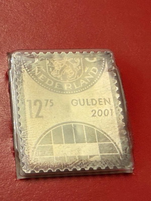 Silver Dutch stamp 2001 like new