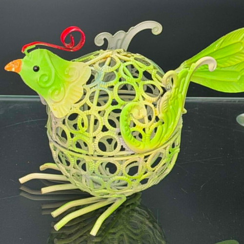 Espiel Handmade Metal Bird Vintage 2000 Like New 19x13 cm