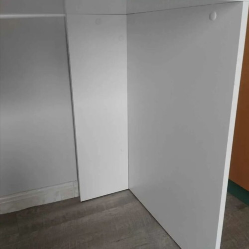 Desk 120×55 cm with side shelves, like new, white and walnut wood