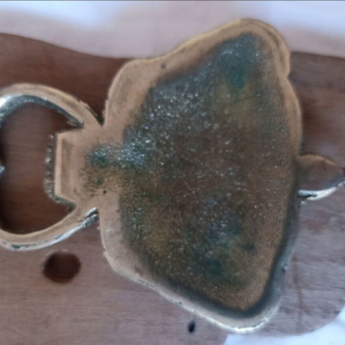Solid Brass Crown Sculpture 10x8 cm used