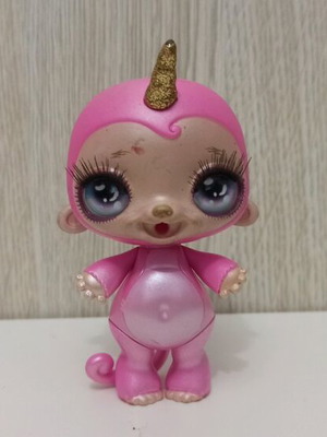MGA Poopsie Sparkly Critters Unicorn Pink Monkey used animal doll