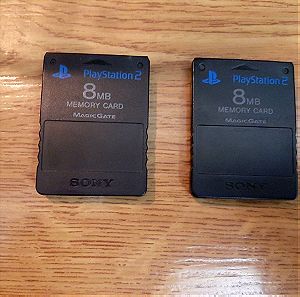 2 τεμ. Sony Playstation 2 Memory Card 8MB ( Ps2 ) πακετο και οι 2 μαζι πακετο