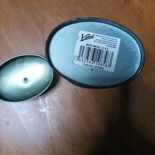 Tin coffee box used, origin Spain