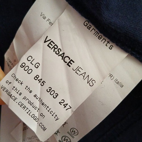 Versace Jeans men's t-shirt used, blue, size L