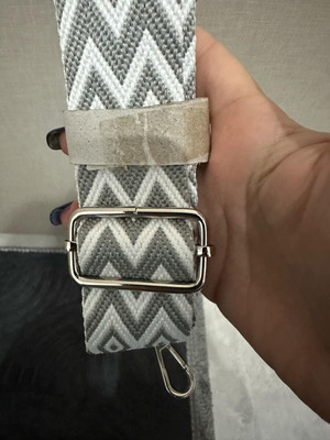 Bag strap crossbody white-gray new