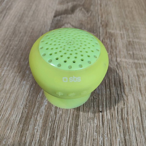 Portable Bluetooth speaker with suction cup used
