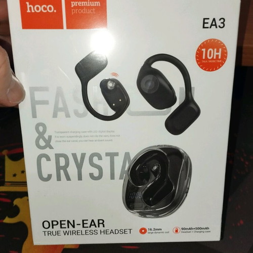 Hoco EA3 Open Ear Bluetooth Handsfree earbuds new with charging case