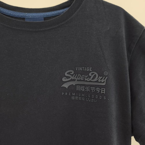 Superdry T-shirt like new, size L, black and blue